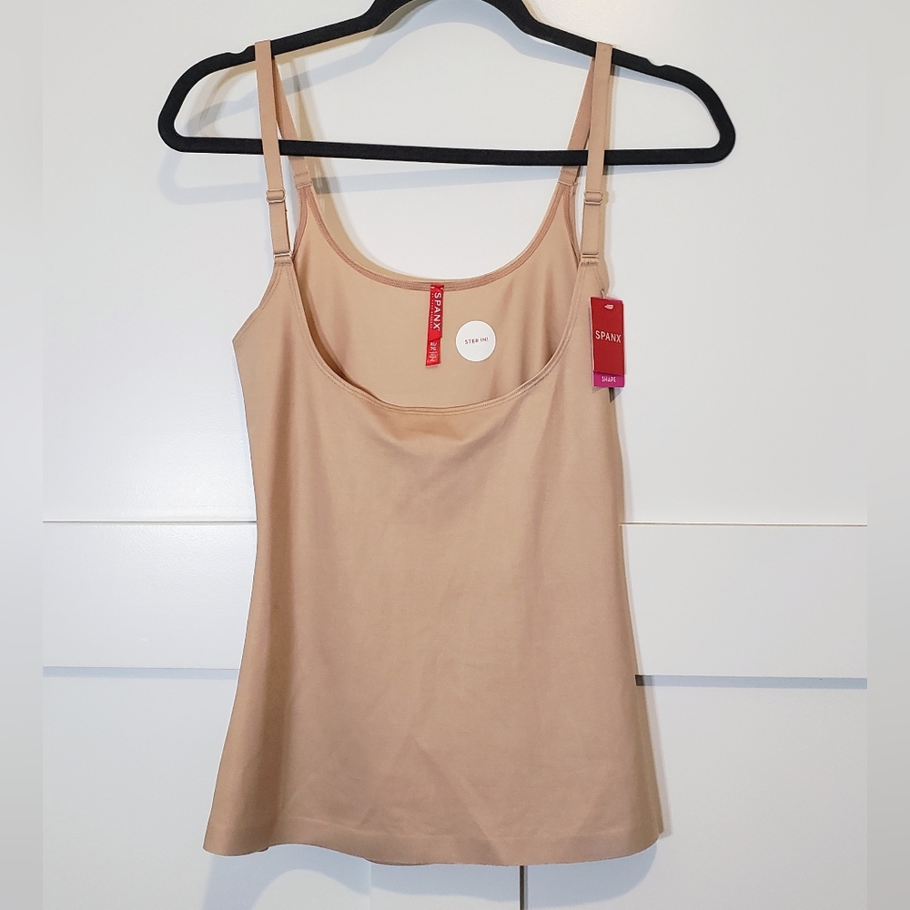 Spanx Suit Your Fancy Open Bust Cami Champagne Beige Size XL New With Ta…